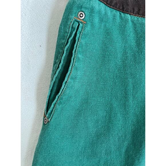 Kavu Denim Solid Green Knee Length Wrap Skirt Size 10 - Picture 10 of 10